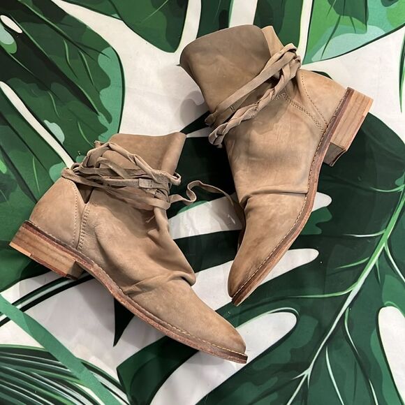 Free people, soft tan, leather ankle boots - Picture 5 of 6